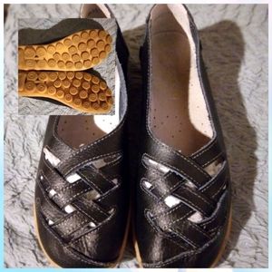 Socofy slip on comfort shoes sz7m deep blue